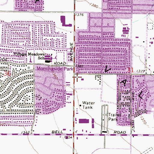 Topographic Map of They Way Community Church, AZ