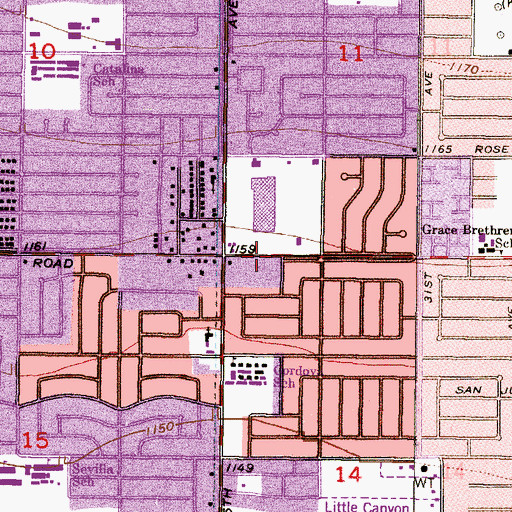 Topographic Map of Victory Outreach, AZ