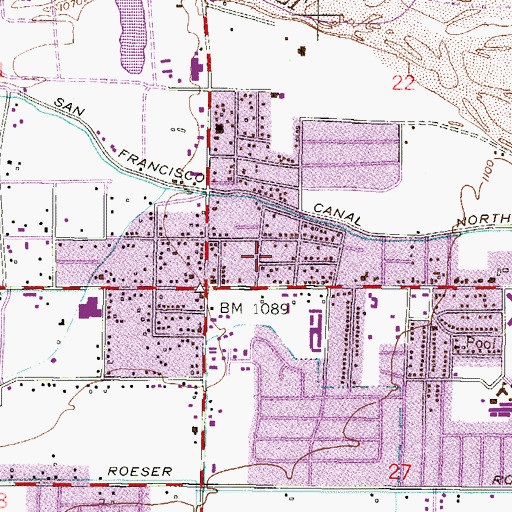 Topographic Map of Walk by Faith Christian Fellowship Church, AZ