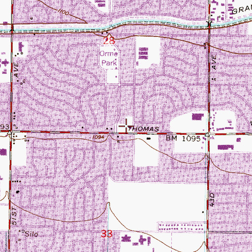 Topographic Map of West Congregational United Church of Christ, AZ