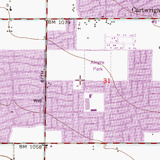 Topographic Map of West Valley Spanish Seventh Day Adventist Church, AZ