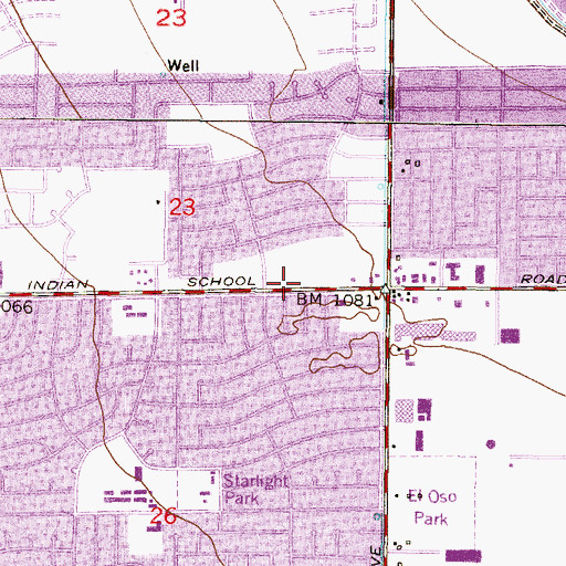 Topographic Map of Word of Truth Church, AZ