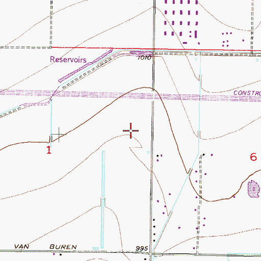 Topographic Map of Interchange 129, AZ