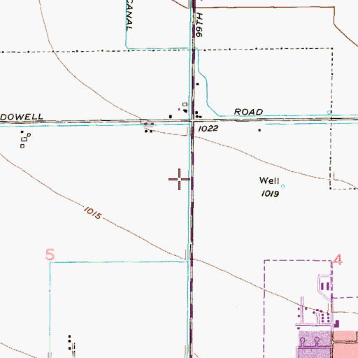 Topographic Map of Interchange 133A, AZ