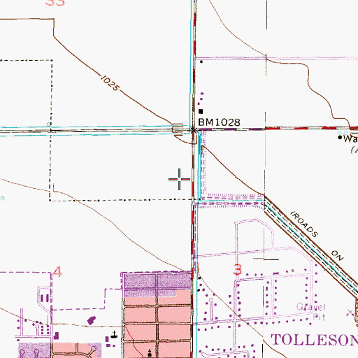 Topographic Map of Interchange 134, AZ