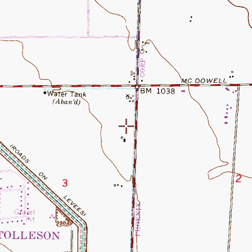 Topographic Map of Interchange 135, AZ