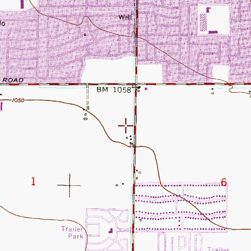 Topographic Map of Interchange 137, AZ