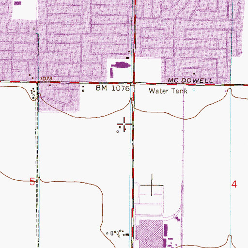 Topographic Map of Interchange 139, AZ