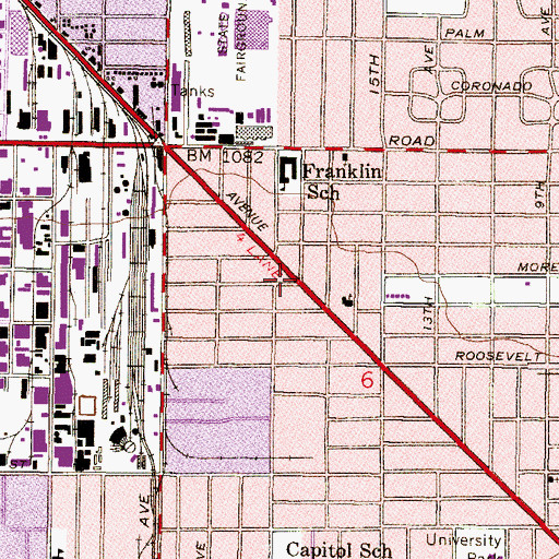 Topographic Map of Interchange 143B, AZ