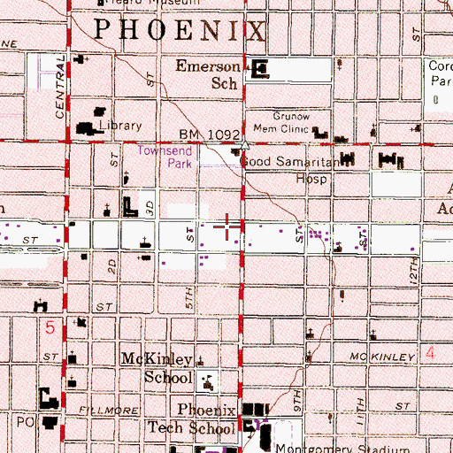 Topographic Map of Interchange 145, AZ