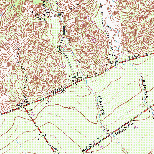 Topographic Map of O'Hara Canyon, CA
