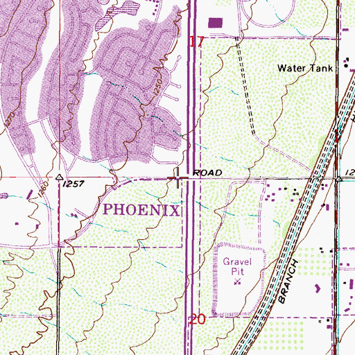 Topographic Map of Interchange 158, AZ