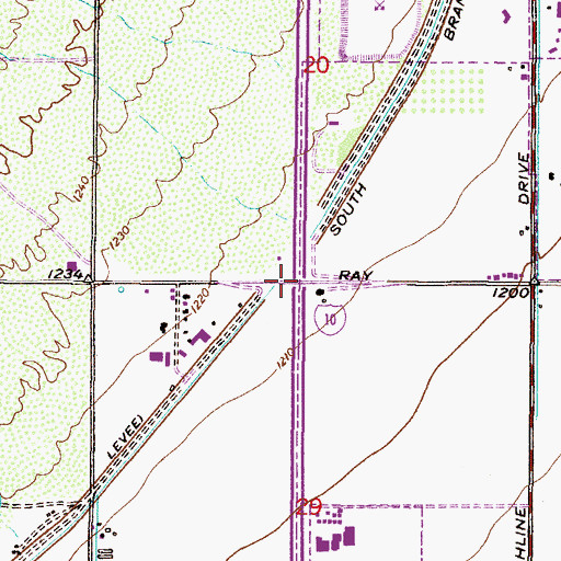 Topographic Map of Interchange 159, AZ
