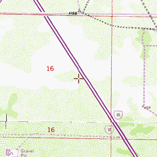 Topographic Map of Interchange 164, AZ