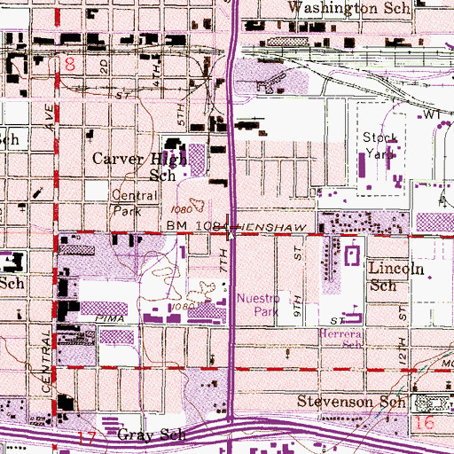 Topographic Map of Abrazo Health Care, AZ