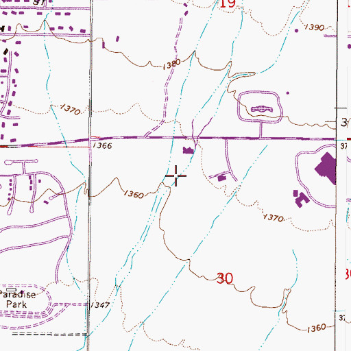 Topographic Map of Scottsdale Healthcare - Shea Medical Center, AZ