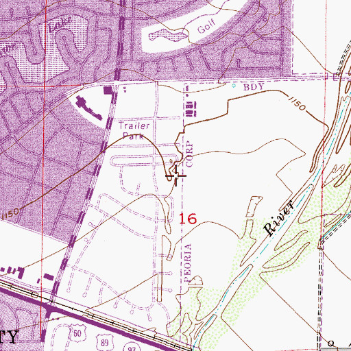 Topographic Map of Surgery Center of Peoria, AZ