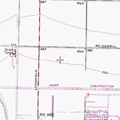 Topographic Map of Abrazo Community Health Network West Campus, AZ