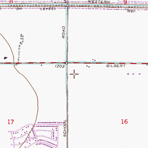 Topographic Map of Alma-Elliot Square Shopping Center, AZ