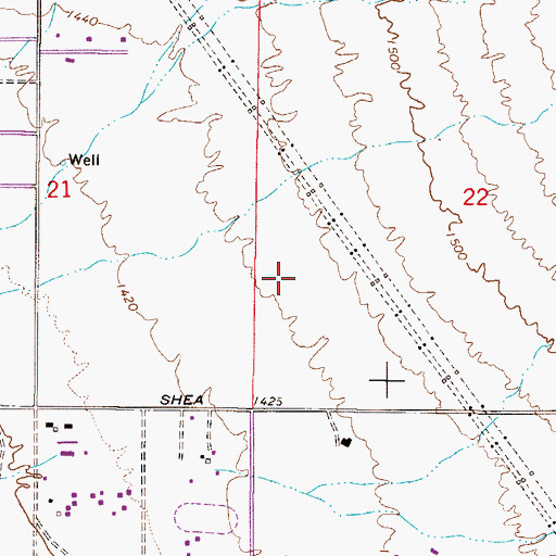Topographic Map of Ancala Village Shopping Center, AZ