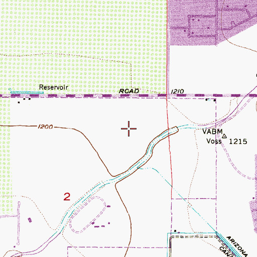 Topographic Map of Arrowhead Crossing Shopping Center, AZ