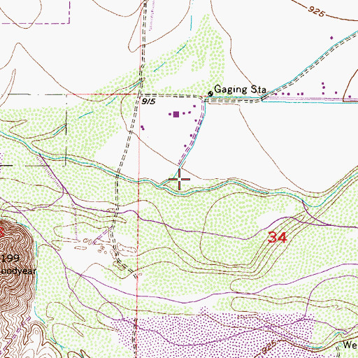 Topographic Map of Avondale Water Treatment Plant, AZ