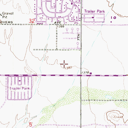 Topographic Map of Bell Towne Centre Shopping Center, AZ
