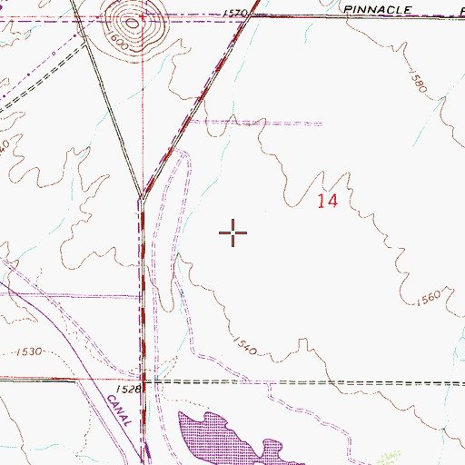 Topographic Map of Cave Creek Water Reclamation Plant, AZ
