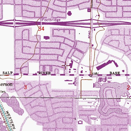 Topographic Map of College Park Center Shopping Center, AZ