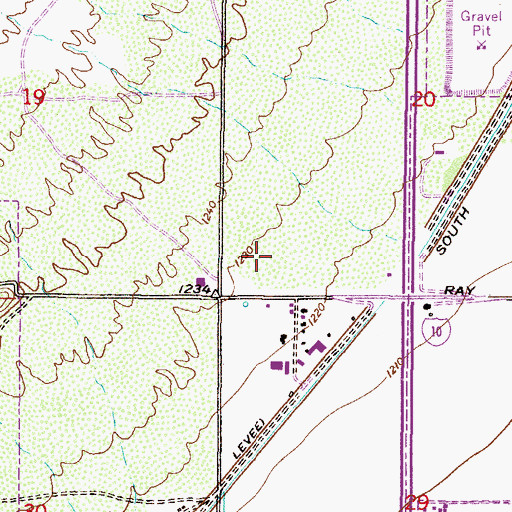 Topographic Map of Foothills Park Place Shopping Center, AZ