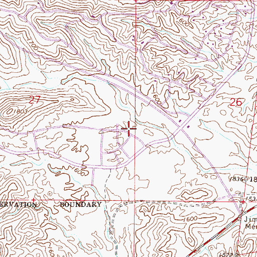 Topographic Map of Four Peaks Power Center Shopping Center, AZ