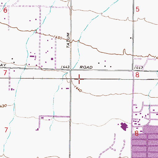 Topographic Map of Hancock Plaza Shopping Center, AZ