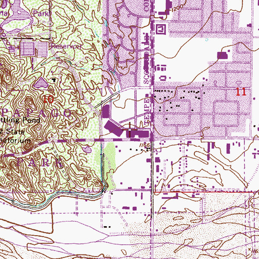 Topographic Map of Hayden Plaza Commerce Center Shopping Center, AZ