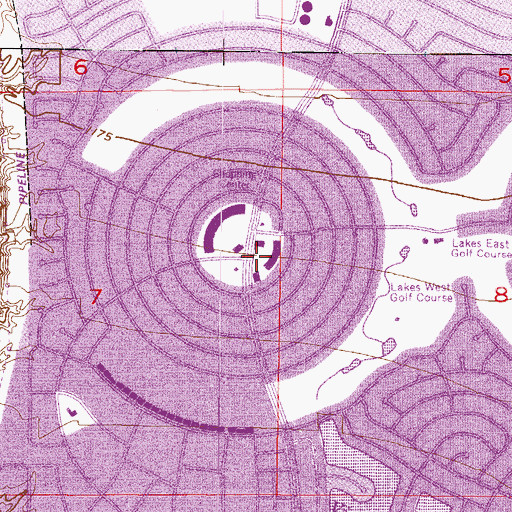 Topographic Map of La Ronde Center East Shopping Center, AZ