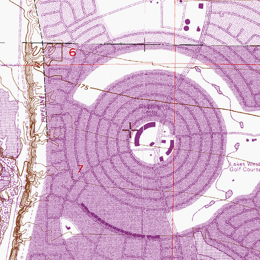 Topographic Map of La Ronde Center West Shopping Center, AZ