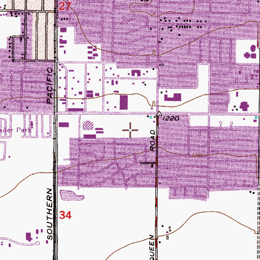 Topographic Map of MacFrugals Plaza Shopping Center, AZ