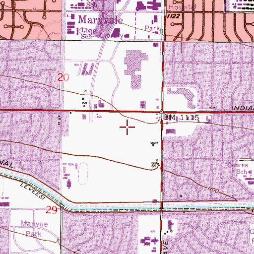 Topographic Map of Maryvale Plaza Shopping Center, AZ