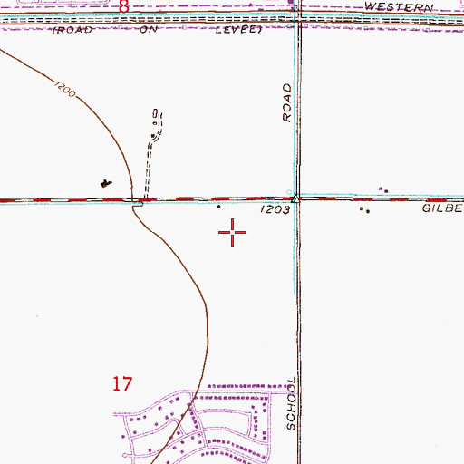 Topographic Map of Mervyns Plaza Shopping Center, AZ