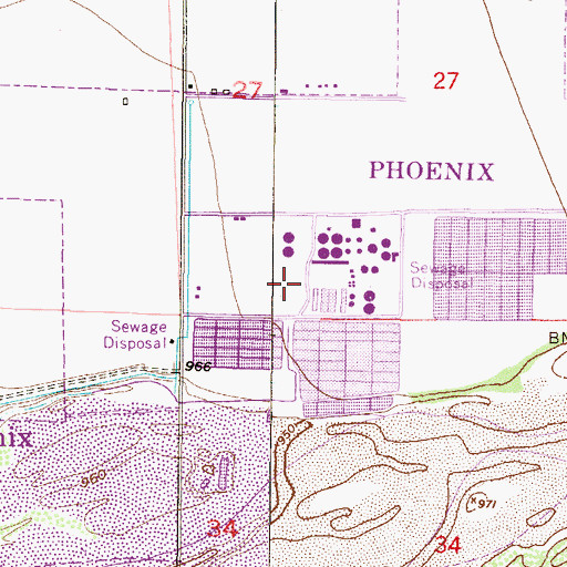 Topographic Map of Ninety-First Avenue Wastewater Treatment Plant, AZ