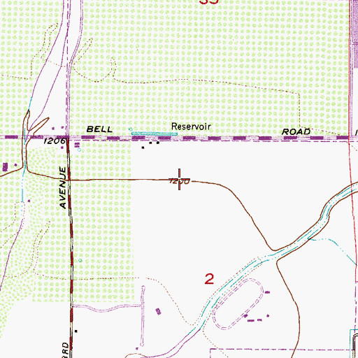 Topographic Map of North Valley Power Center Shopping Center, AZ