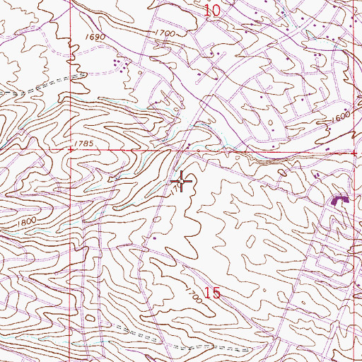 Topographic Map of Palisades Plaza Shopping Center, AZ