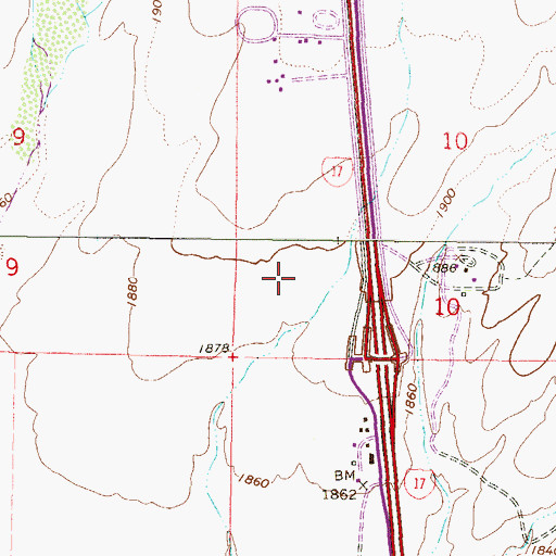 Topographic Map of Prime Outlets at New River Shopping Center, AZ