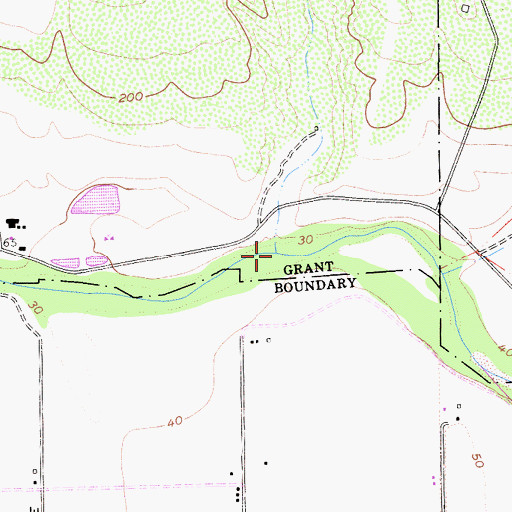 Topographic Map of Oak Canyon, CA