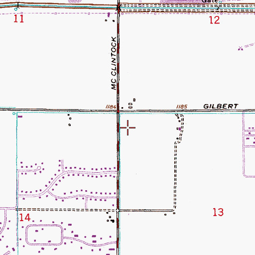 Topographic Map of Royal Palm Plaza Shopping Center, AZ