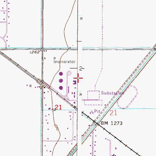 Topographic Map of Santan Generating Station, AZ