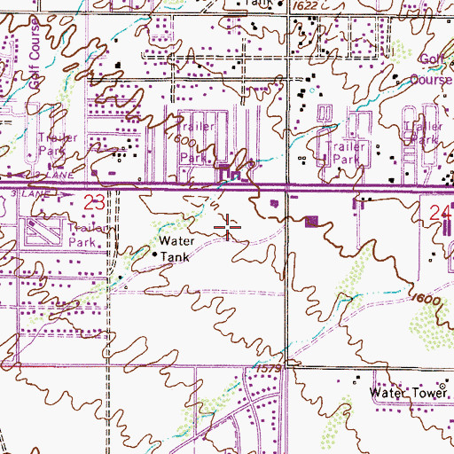Topographic Map of Signal Butte Market Place Shopping Center, AZ