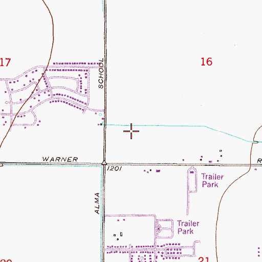 Topographic Map of Sun Village Fair Shopping Center, AZ