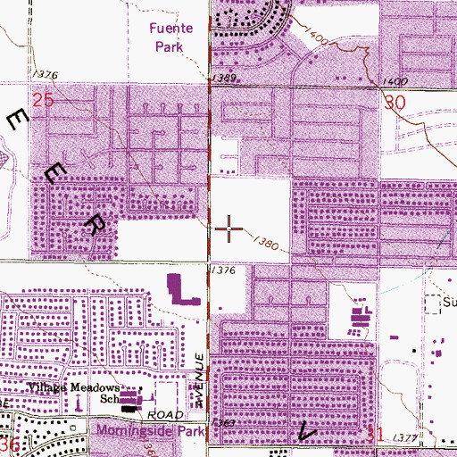 Topographic Map of Union Hills Village Shopping Center, AZ