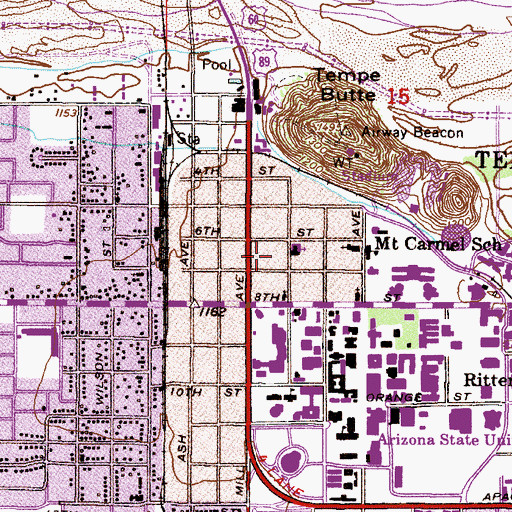 Topographic Map of Brickyard Artisan Courtyard, AZ