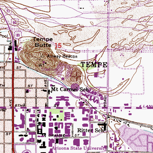 Topographic Map of Desert Arboretum Park, AZ